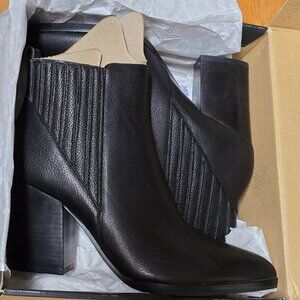 Marc Fisher LTD "Alva" Black Leather Boots--Classic Pointed Toe
